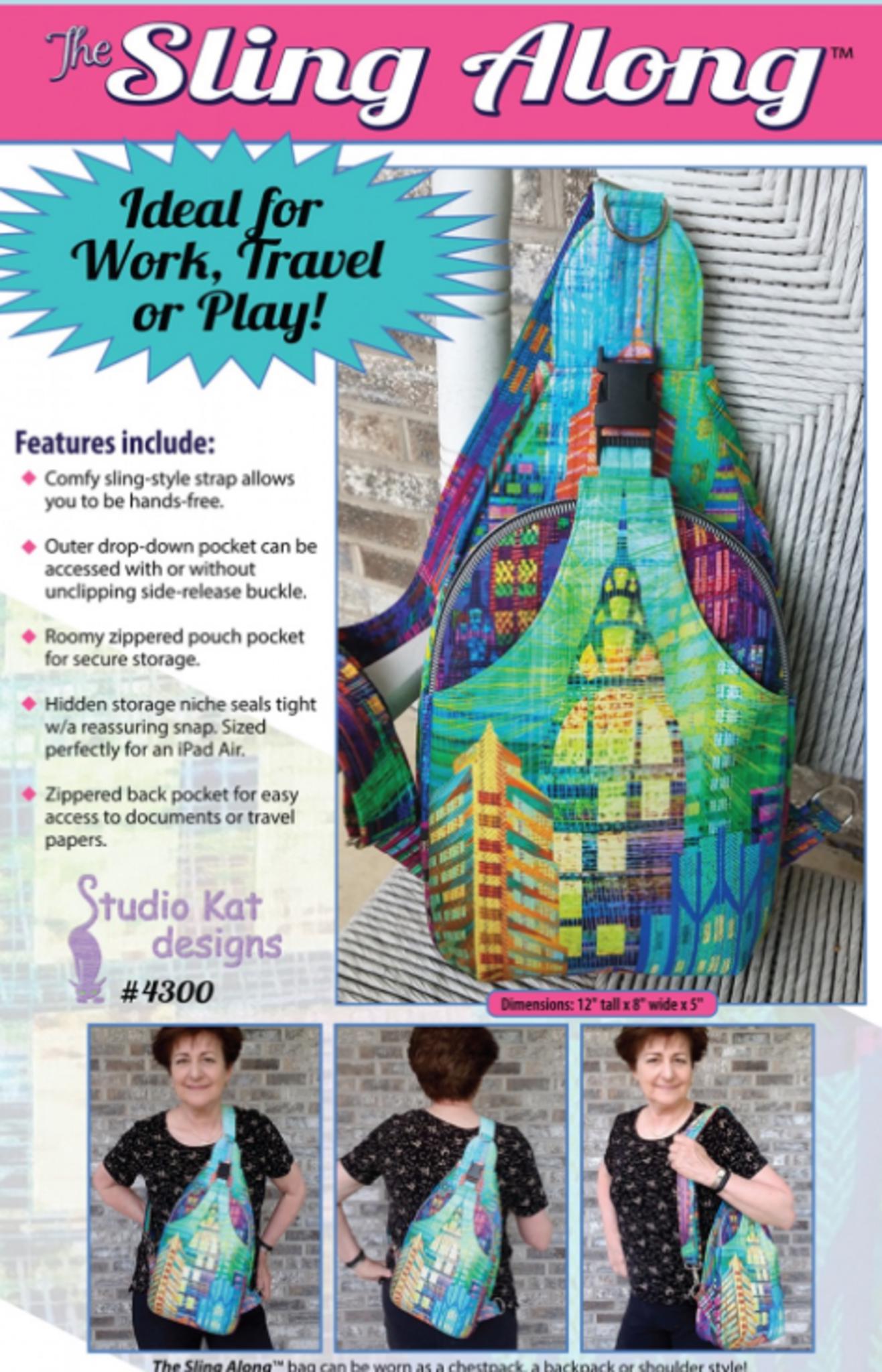 Sling Along Pattern by Studio Kat Designs - 12 x 8 x 5 - QuiltingJoyPDX