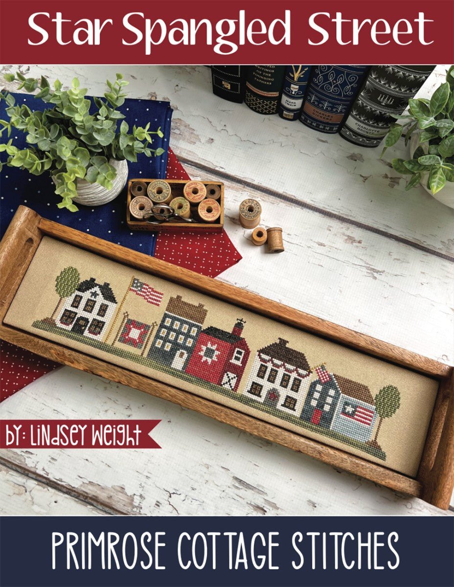Star Spangled Street Cross Stitch Pattern - QuiltingJoyPDX