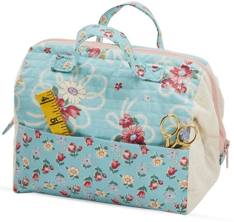 Stylish Sewing Caddy with Hardware designed by Kristyne Czepuryk of Pretty by Hand - QuiltingJoyPDX