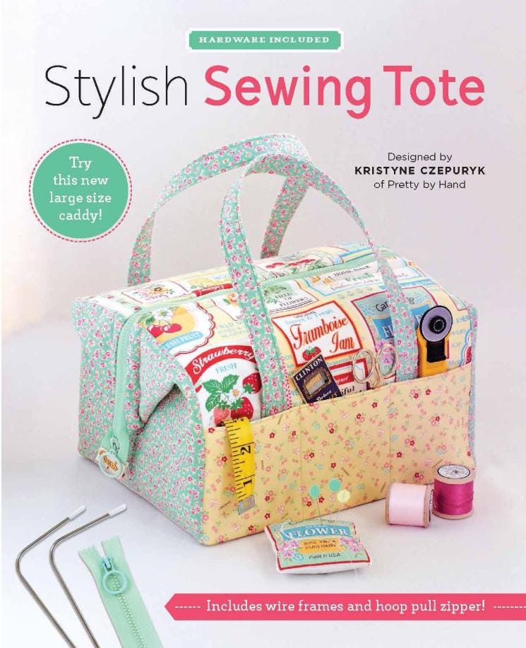 Stylish Sewing Tote with Hardware designed by Kristyne Czepuryk - QuiltingJoyPDX