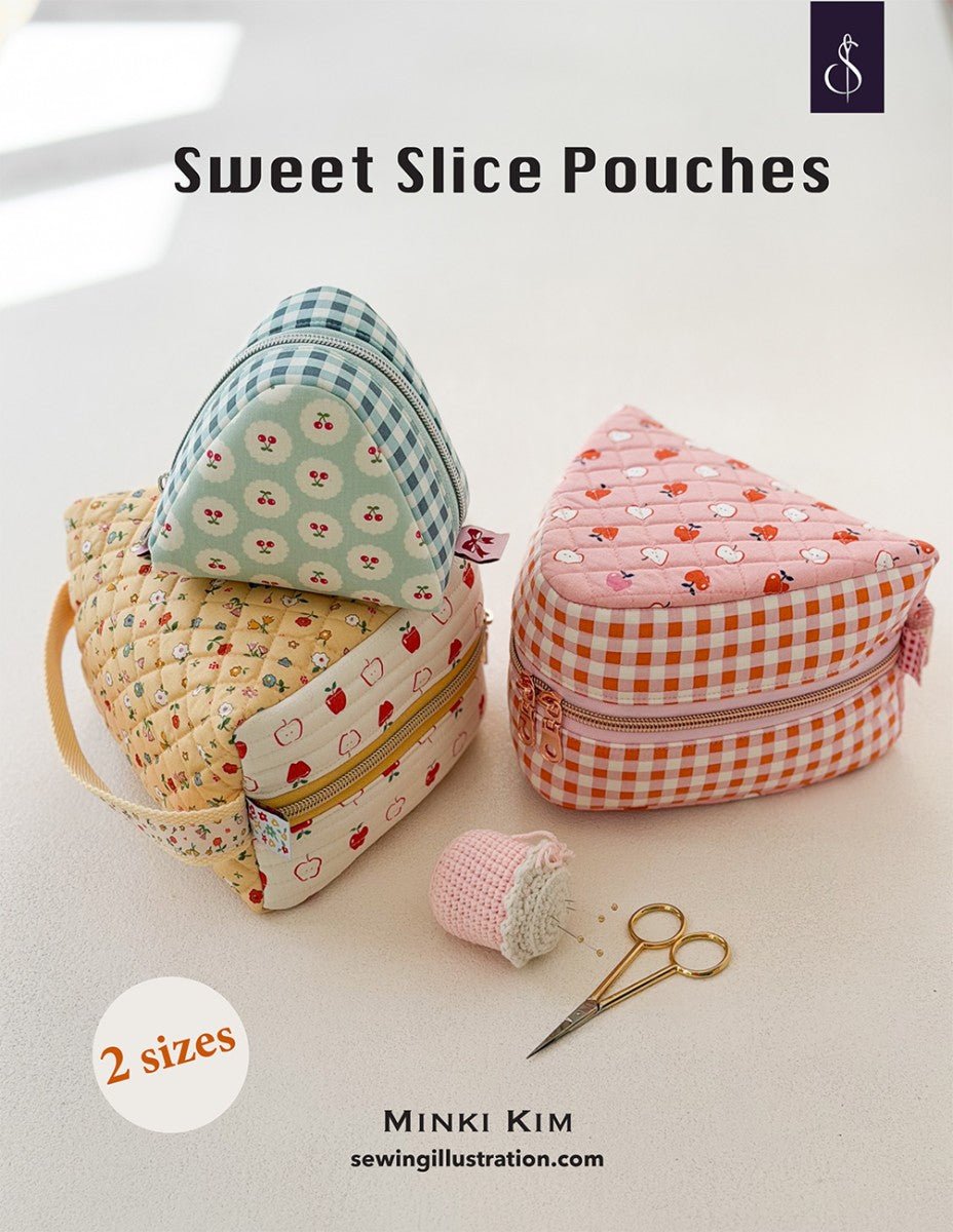 Sweet Slice Pouches Sewing Pattern by Minki Kim - QuiltingJoyPDX
