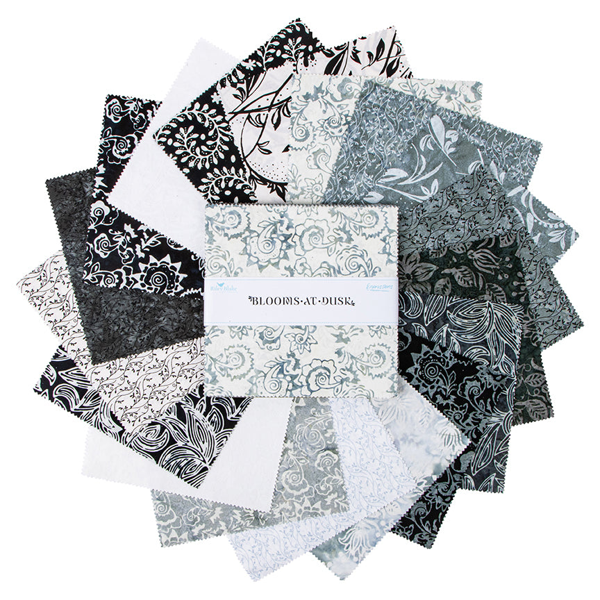 Blooms at Dusk Quilting Fabric 10" squares from Riley Blake Designs 42 pieces