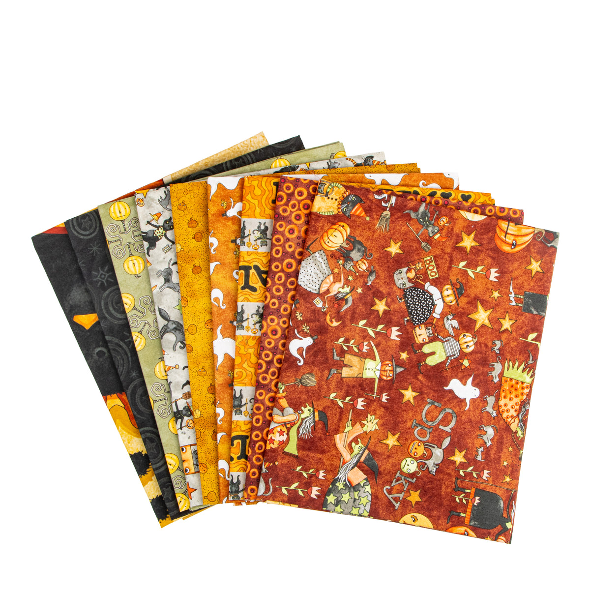 Spooky 1 Yard Bundle Rusty Oak by Teresa Kogut for Riley Blake Designs