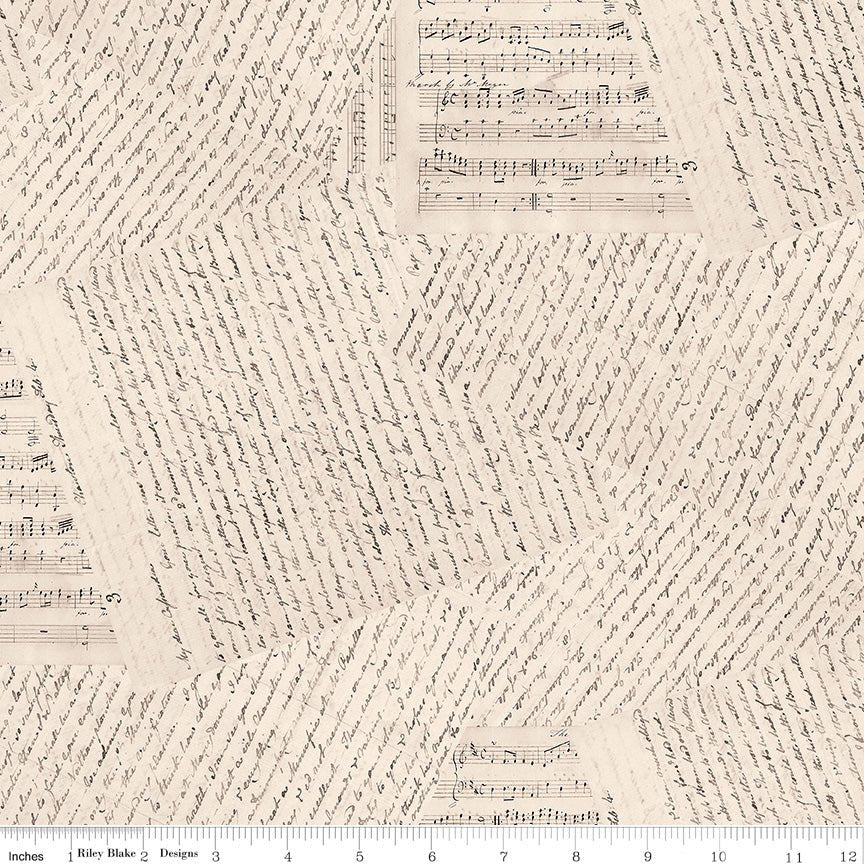 3 yd Wide Back Fabric - pairs perfectly with the Jane Austen Quilt Kit; 107/108" wide - QuiltingJoyPDX