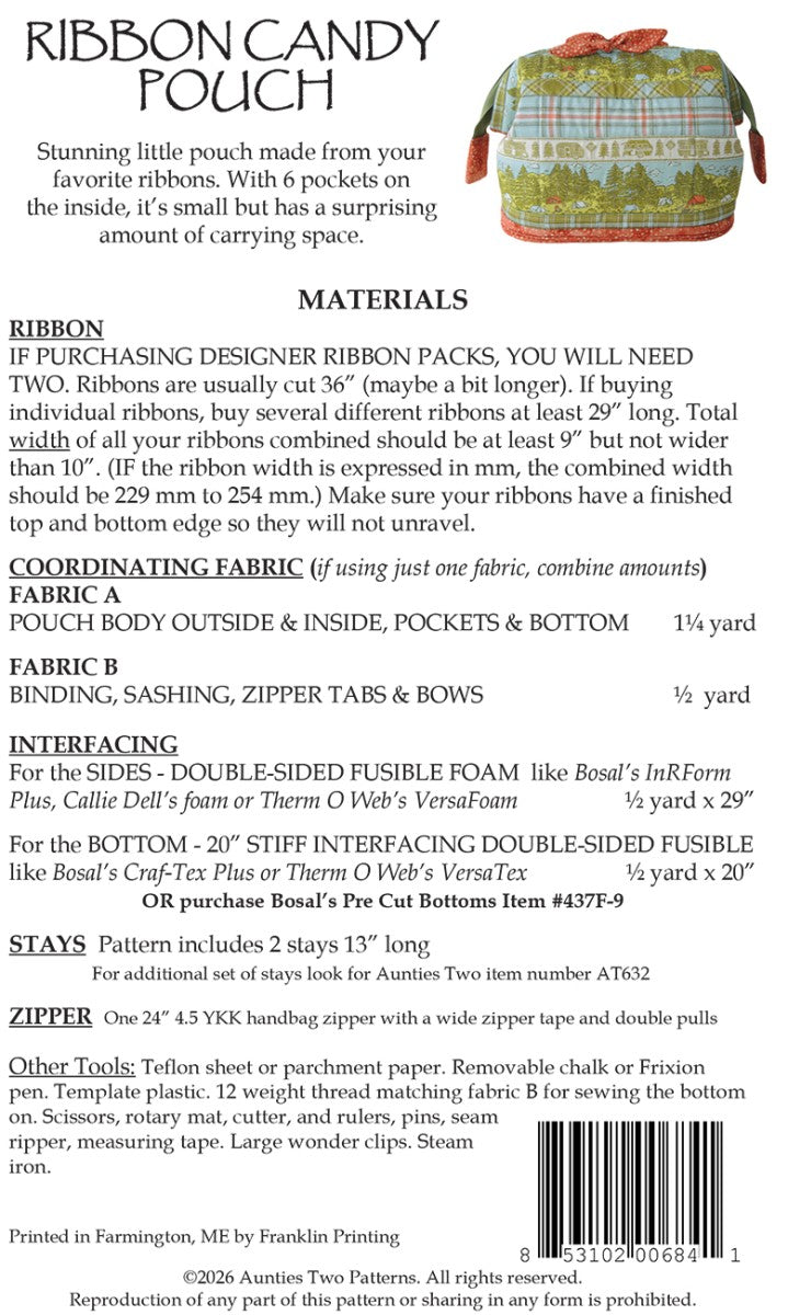 Ribbon Candy Pouch Pattern - image 2