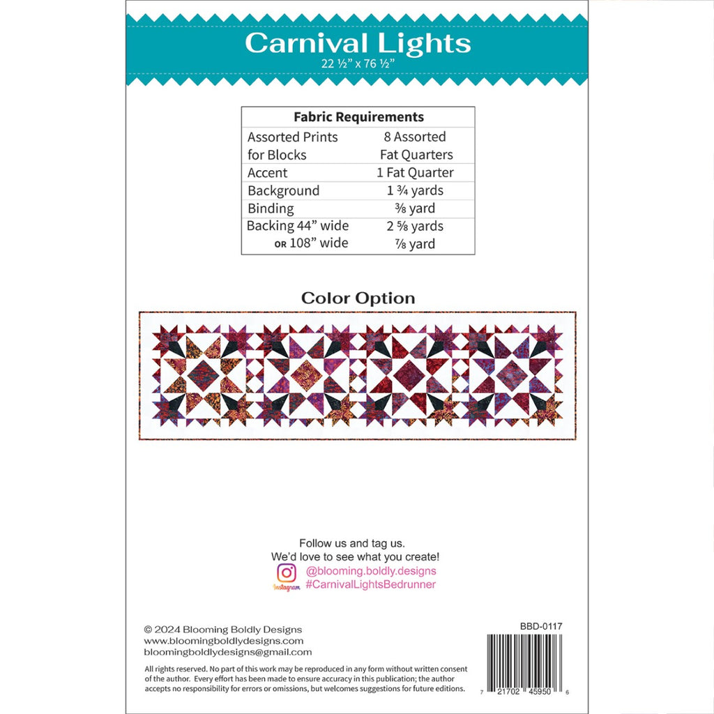 Carnival Lights Bedrunner Pattern - image 2