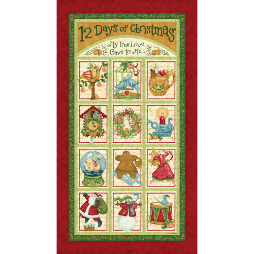 12 Days of Christmas My True Love Panel