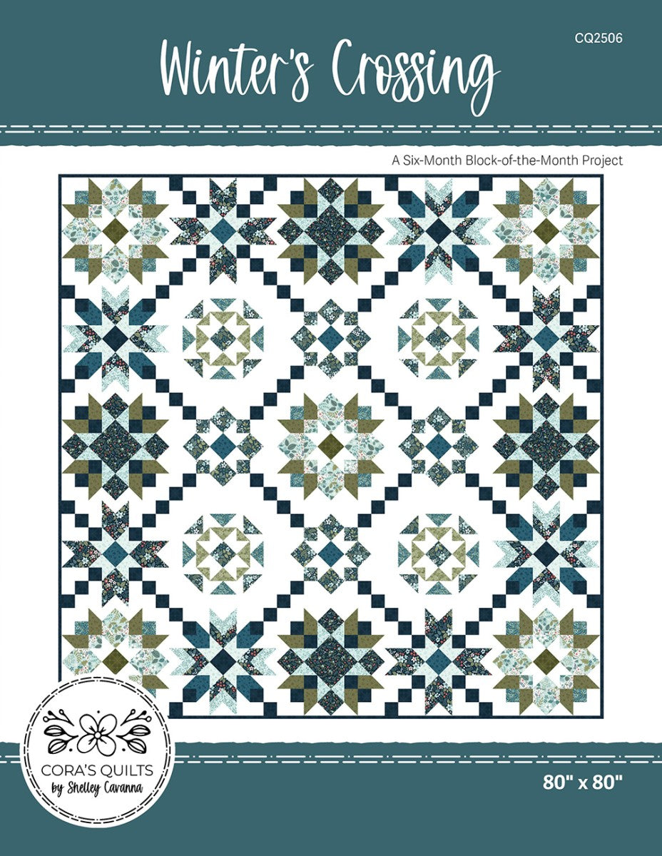 Winter's Crossing Block-of-the-Month Quilt Pattern