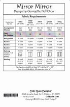 Fat Quarter - Mirror, Mirror Quilt Pattern - image 3