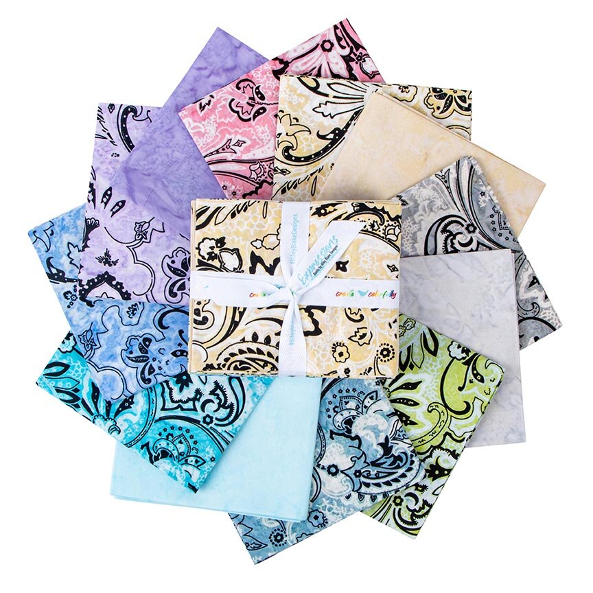 Expressions Batiks Express Yourself! Bandana Pastel Trail Fat Quarter Bundle C - image 2