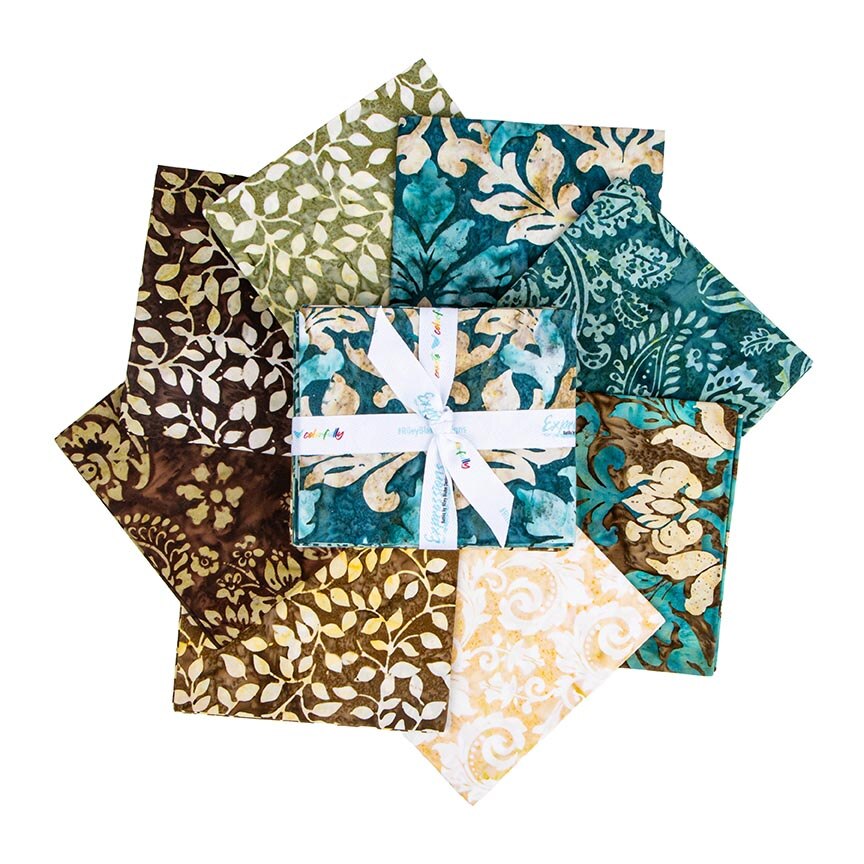 Expressions Batiks Decorator Style Cedar Stone Fat Quarter Bundle - image 2