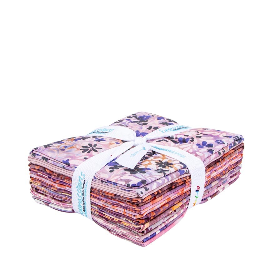 Batiks Wildflowers Misty Fat Quarter Bundle A