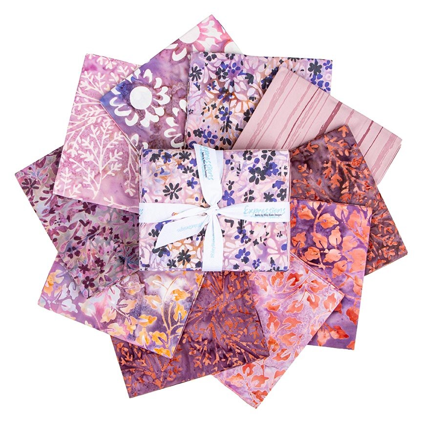 Batiks Wildflowers Misty Fat Quarter Bundle A - image 2