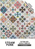 Steam Punk quilt pattern and acrylic template by Jen Kingwell — diamond block steampunk design