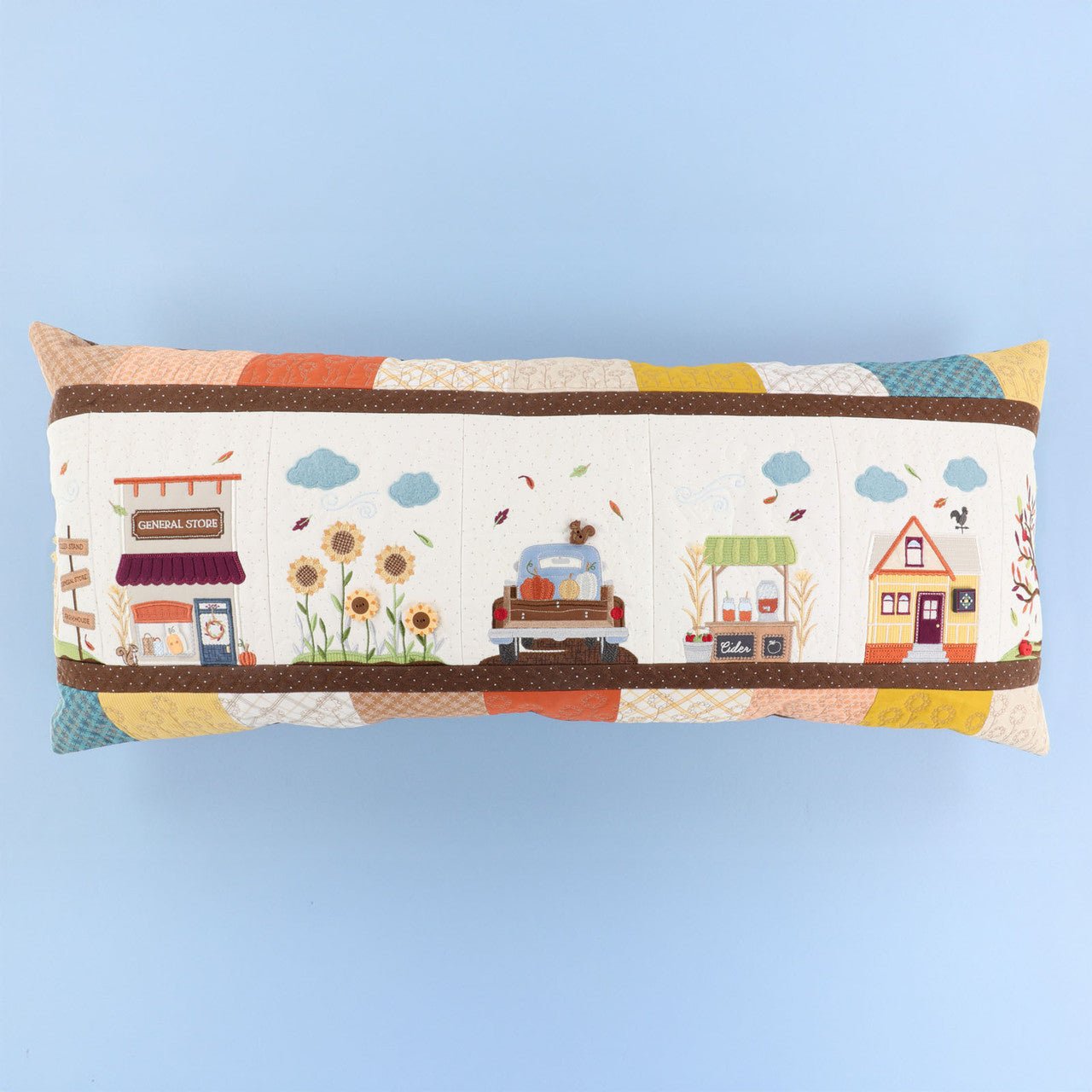 Embroid File Autumn Acres Bench Pillow - image 2