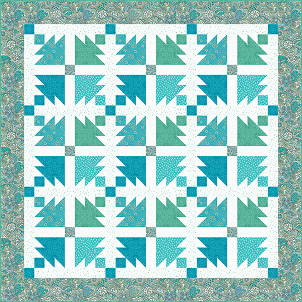 Timeless Tides Paisley Garden Quilt Kit