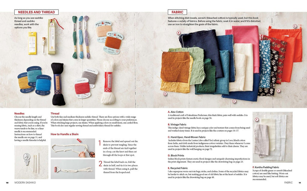 Modern Sashiko: 26 Mixed-Style Sashiko Projects for Everyday Items - image 4