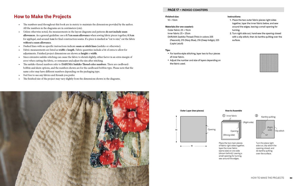 Modern Sashiko: 26 Mixed-Style Sashiko Projects for Everyday Items - image 9