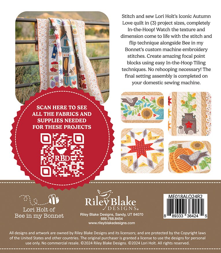 Machine Embroidery Autumn Love Quilt Projects - image 2