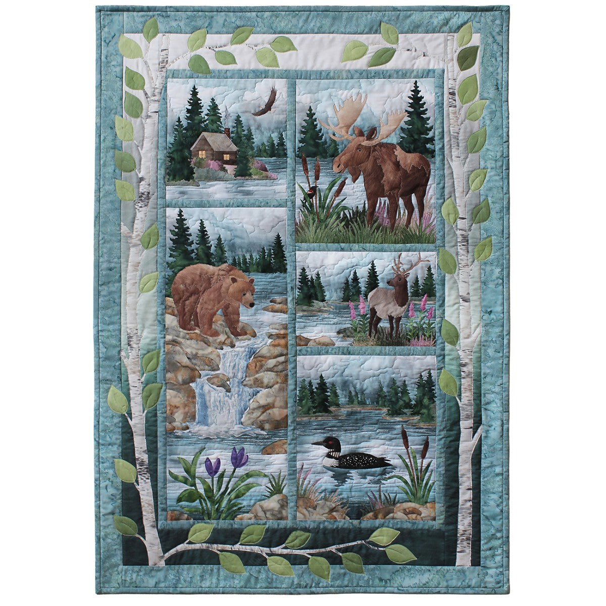 Among the Birches Kit 34 3/4in x 47 3/4in, binding & pattern set included