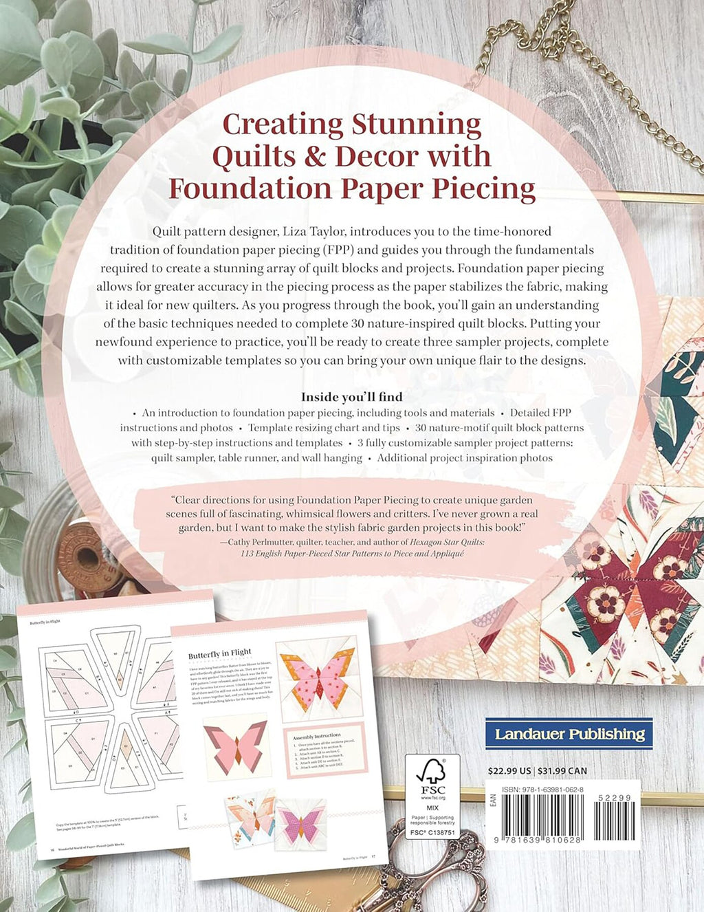 Liza Taylor Handmade Wonderful World of Paper-Pieced Quilt Blocks Book - image 2