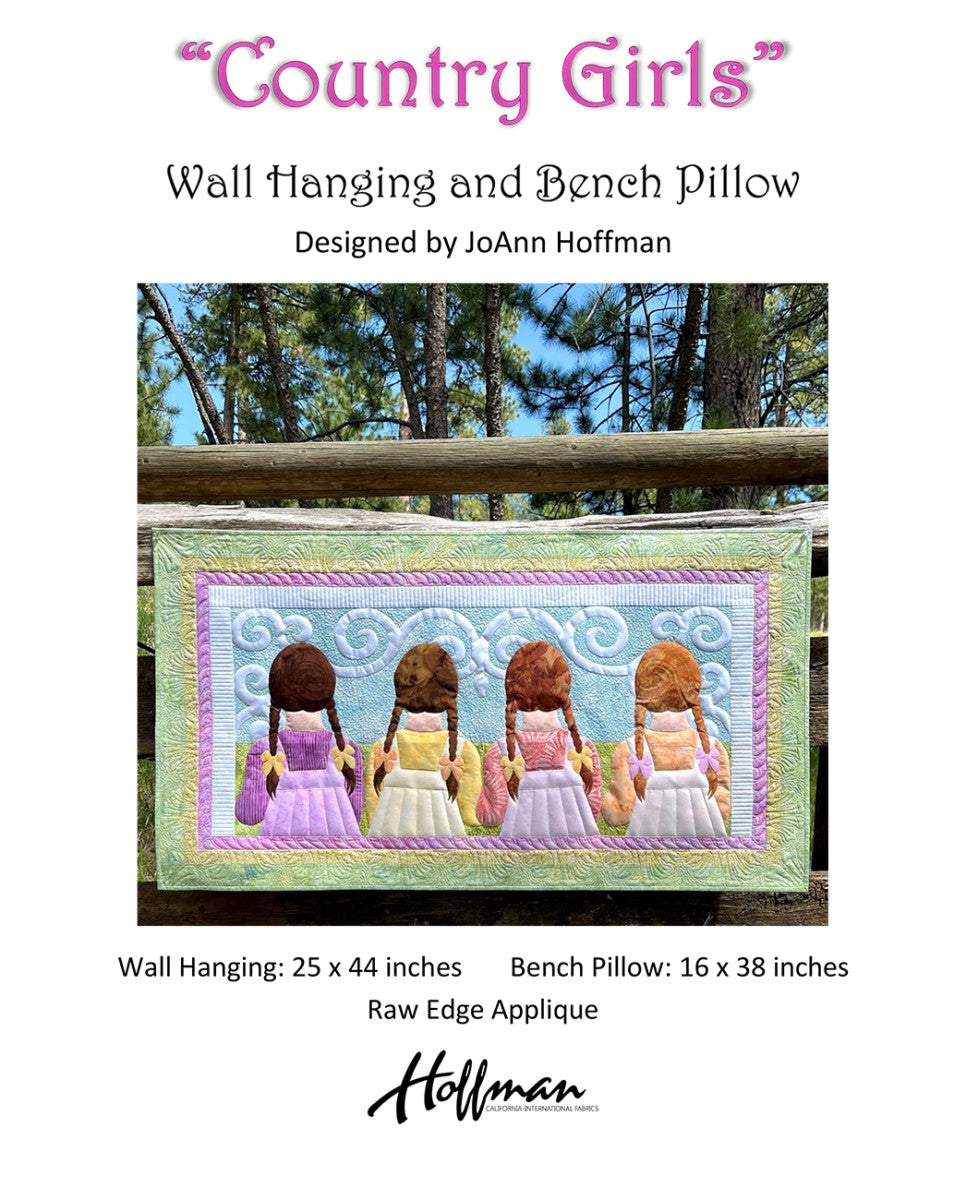 Country Girls Wall Hanging and Bench Pillow Pattern
