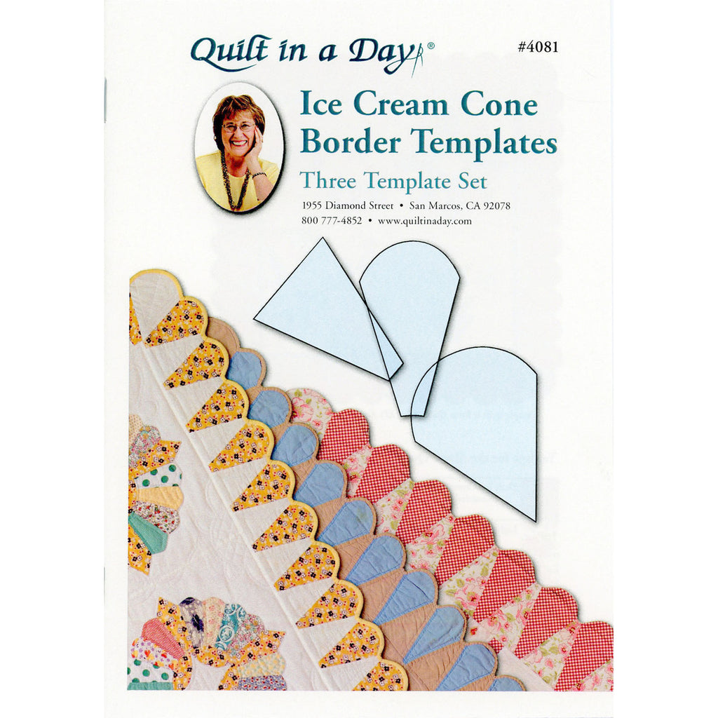 Ice Cream Cone Border Template Set