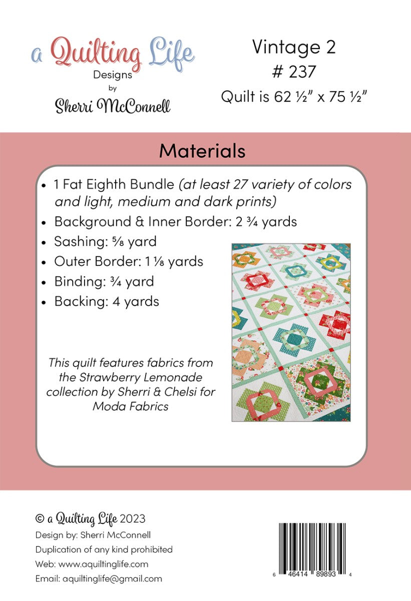 Vintage 2 Quilt Pattern - image 2