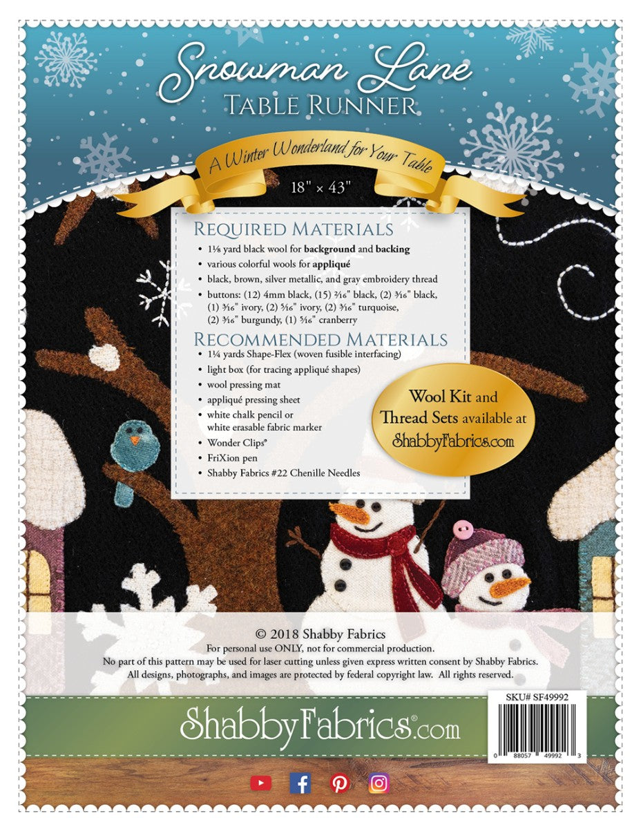 Snowman Lane Table Runner - image 2