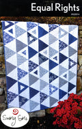 Equal Rights quilt pattern — blue and white triangle design by Swirly Girls Design