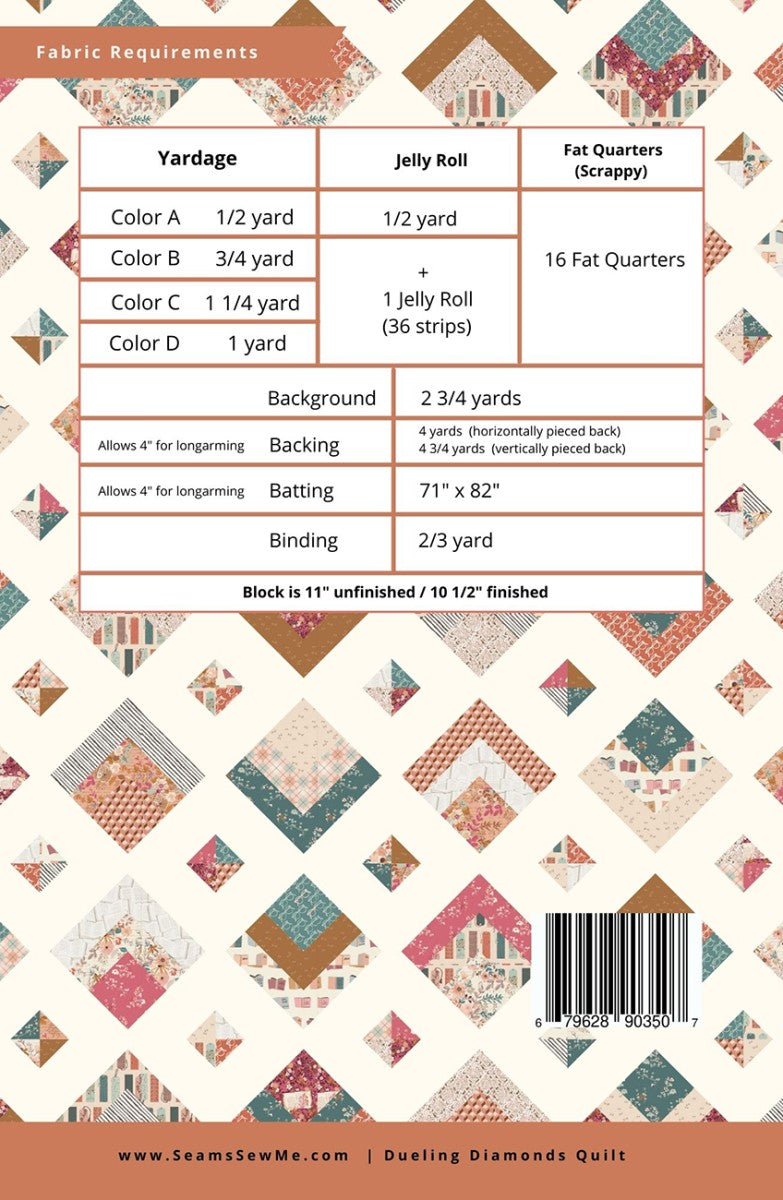 Dueling Diamonds Quilt Pattern - image 2