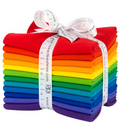 Kona Cotton Fat Quarter Bundle – Bright Rainbow Palette (12 pcs)