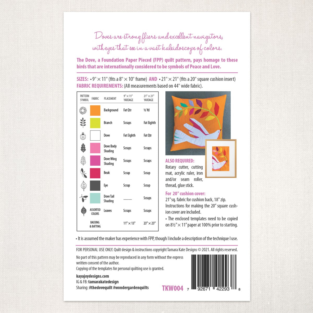 The Dove Quilt Pattern - image 2