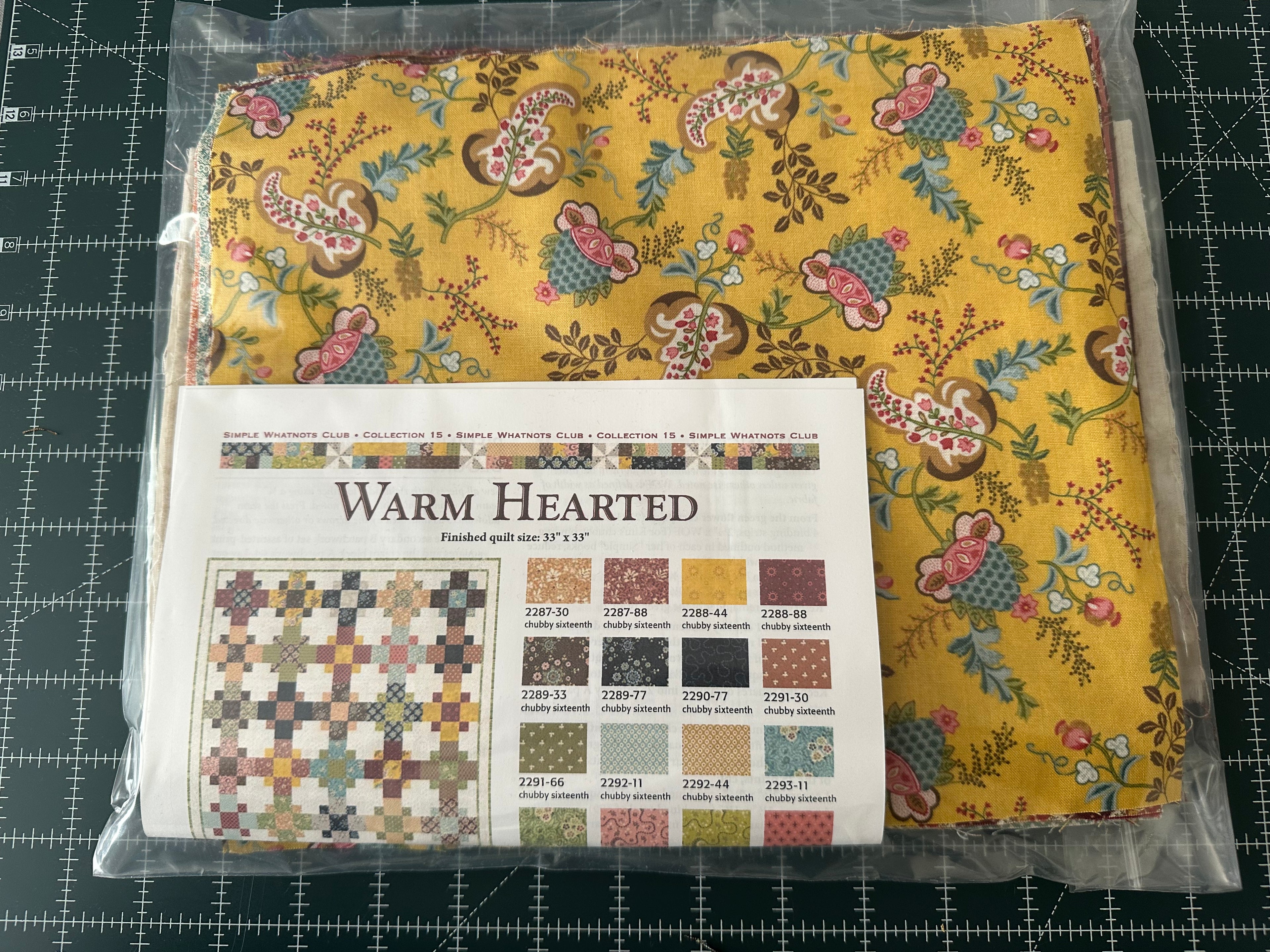 Warm Hearted Quilt Kit - Kim Diehl Simple Whatnots Club 15