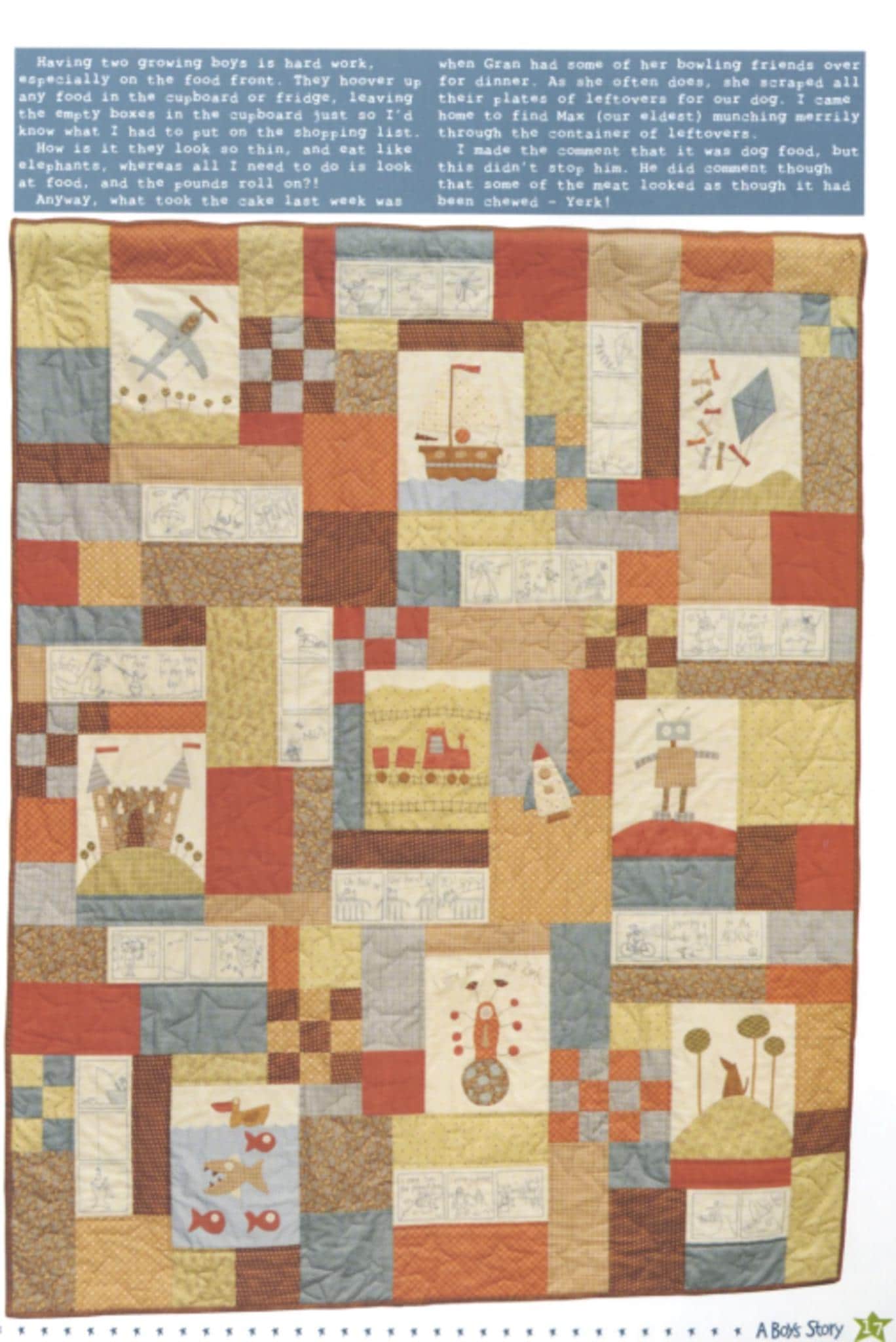 A Boys Story Quilt Projects by Anni Downs - for Hatched and Patched, includes several projects - QuiltingJoyPDX