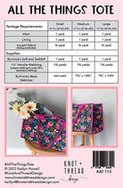 All the Things Tote Pattern - QuiltingJoyPDX