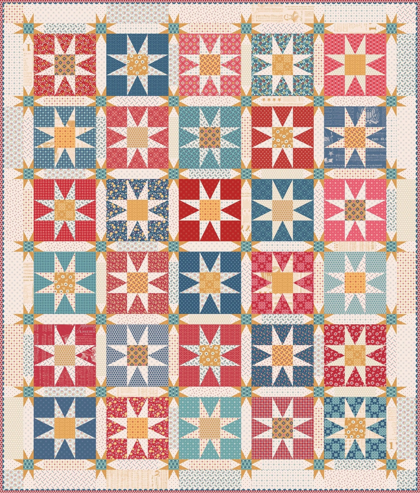 Americana Spacious Skies Quilt Boxed Kit - QuiltingJoyPDX