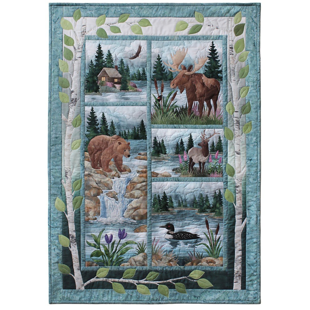 Among the Birches Quilt Kit by McKenna Ryan – Hoffman Fabrics - QuiltingJoyPDX