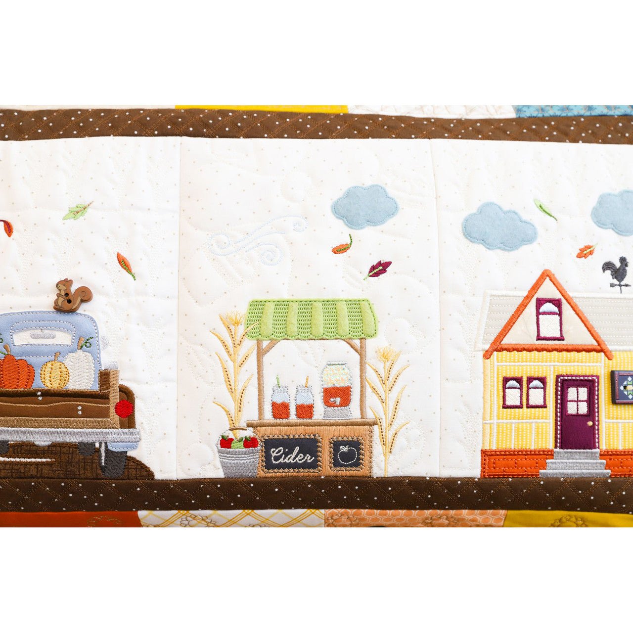 Autumn Acres Bench Pillow Embroidery File by Kimberbell - QuiltingJoyPDX