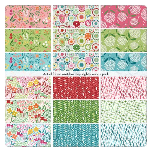 Blooming Color I Fat Quarter Bundle (18 pc) - QuiltingJoyPDX