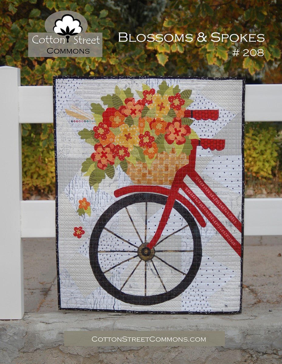 Blossoms & Spokes Wall Hanging Pattern by Marcea Owen — Cotton Street Commons - QuiltingJoyPDX