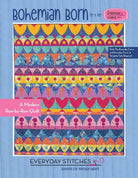Bohemian Quilt Kit with Michael Miller Fabrics, 72" x 88" Size - QuiltingJoyPDX