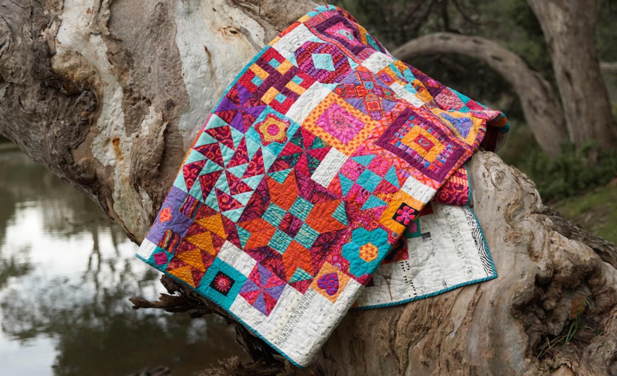 Boho Heart Pattern Booklet by Jen Kingwell & Andrea Bair - Finished size 68" x 80" - QuiltingJoyPDX