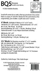 BQ5 Encore Quilt Pattern: 9" & 4.5" Blocks (Printed Paper Pattern) - QuiltingJoyPDX