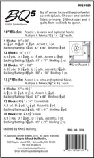 BQ5 Quilt Pattern by Debbie Bowles - 2 block sizes included - pattern only. Precut friendly - QuiltingJoyPDX