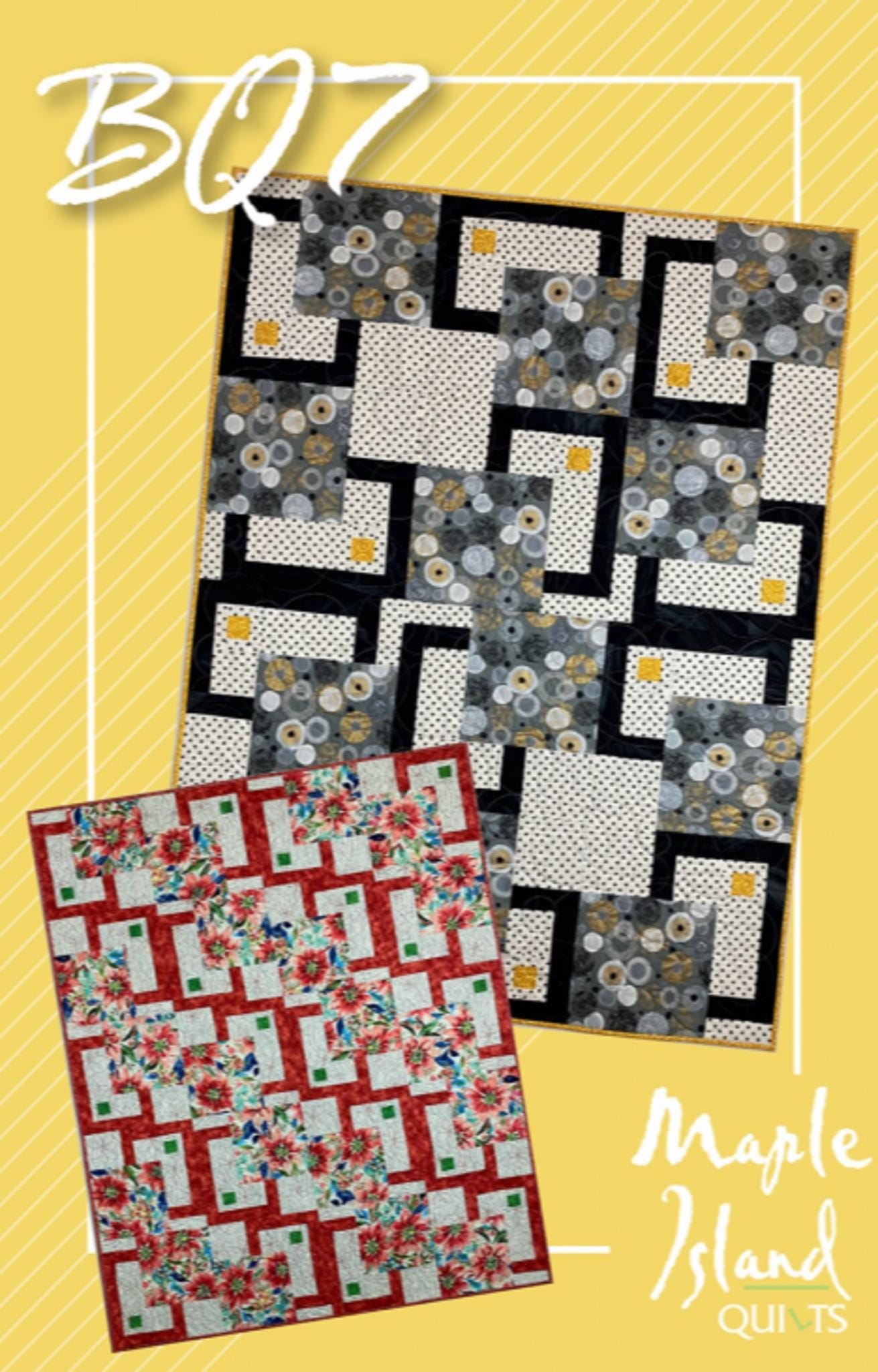 BQ7 Quilt Pattern by Debbie Bowles - 5 sizes - QuiltingJoyPDX