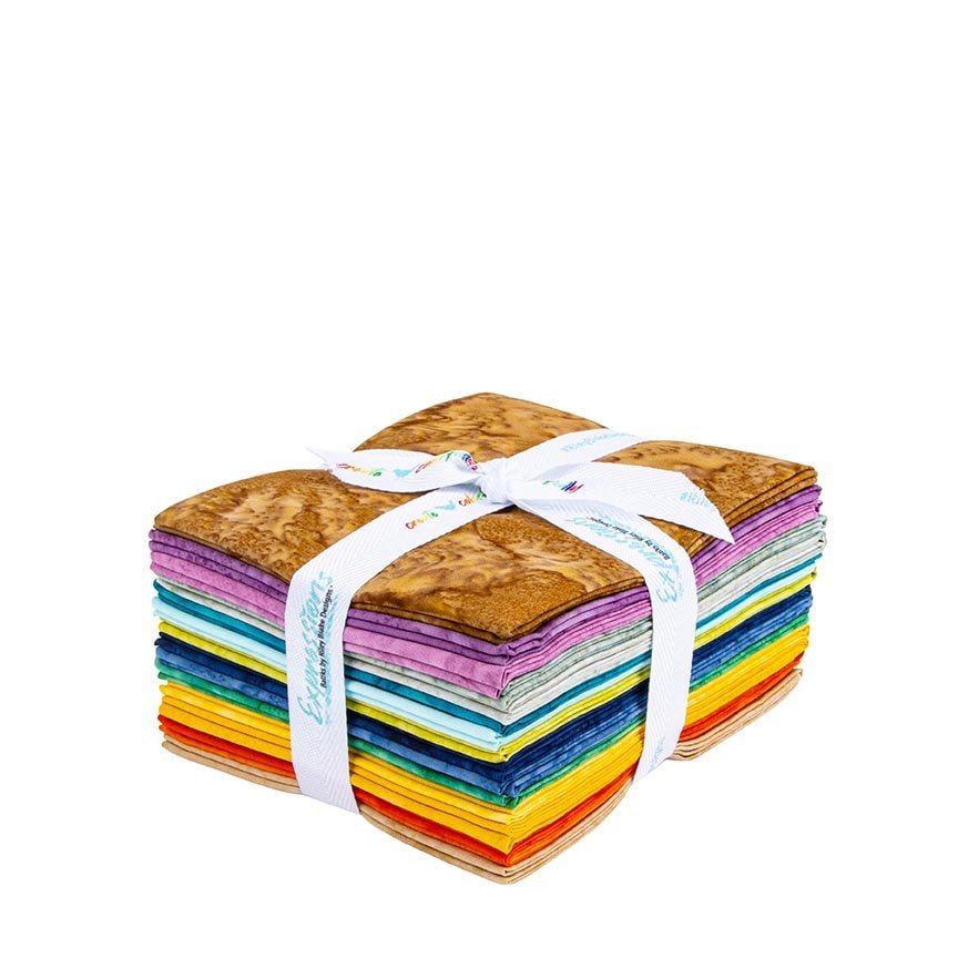 Bright Day Hand-Dyes Batik Fat Quarter Bundle | Riley Blake Designs | 16 Pieces - QuiltingJoyPDX