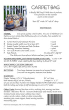 Carpet Bag Pattern by Aunties Two Patterns - QuiltingJoyPDX