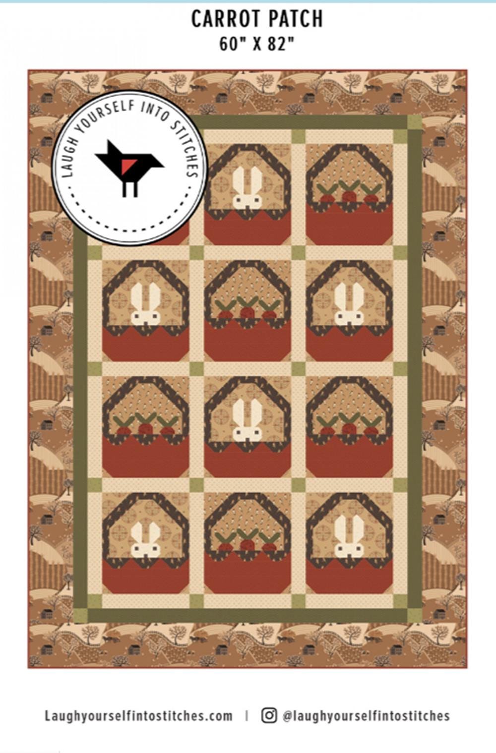 Carrot Patch Pattern by Laugh Yourself into Stitches - 60" x 82" - QuiltingJoyPDX