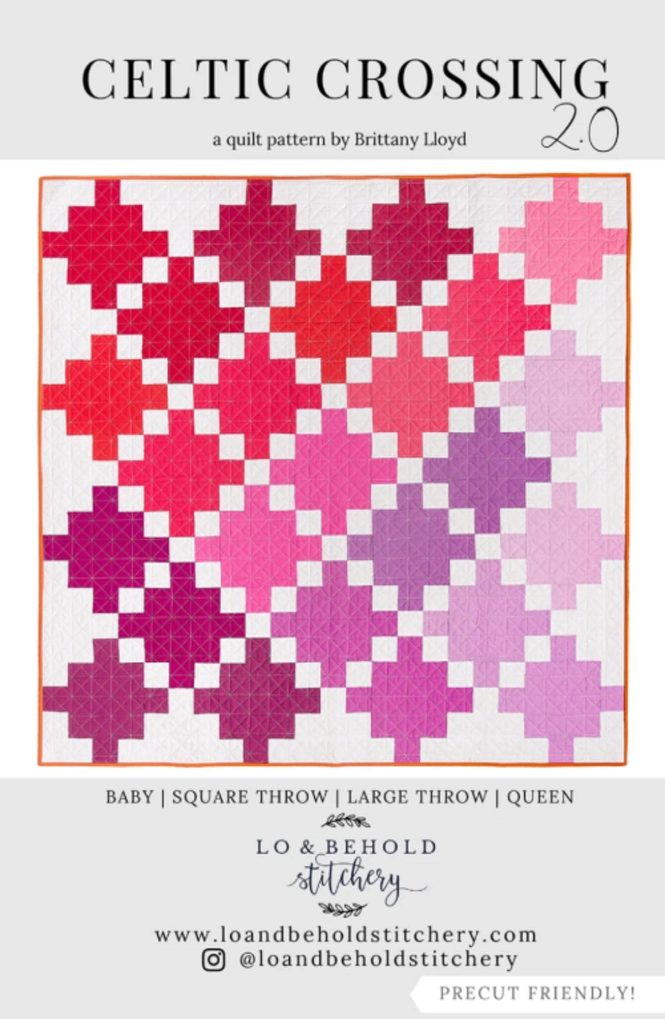 Celtic Crossing 2.0 Quilt Pattern from Lo & Behold Stitchery - Four sizes included - QuiltingJoyPDX